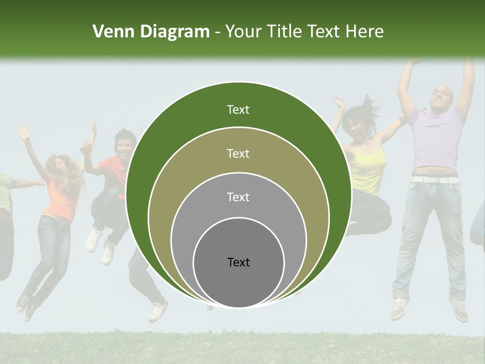 A Group Of People Jumping In The Air PowerPoint Template