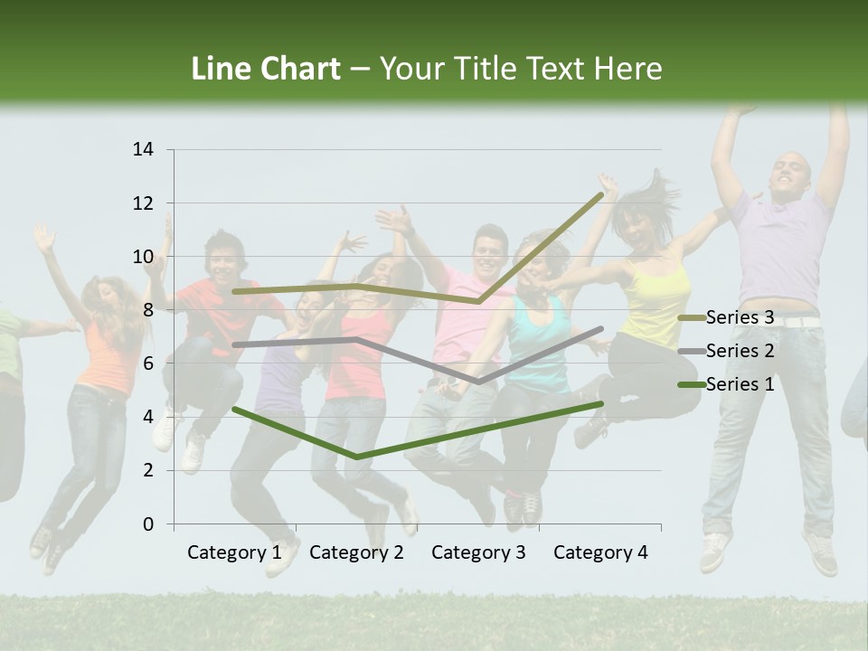 A Group Of People Jumping In The Air PowerPoint Template
