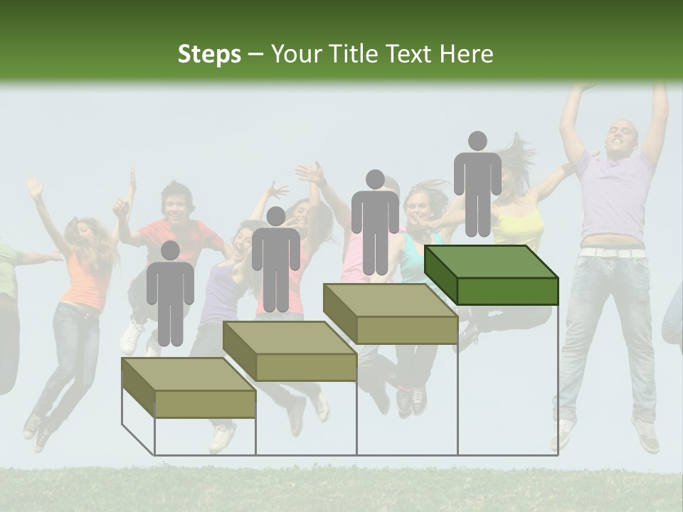 A Group Of People Jumping In The Air PowerPoint Template