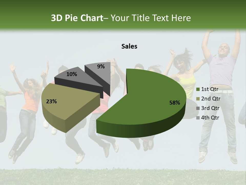 A Group Of People Jumping In The Air PowerPoint Template