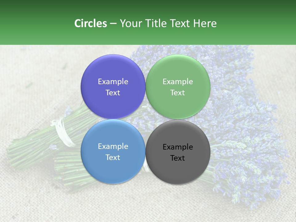 A Bunch Of Lavender Flowers Sitting On Top Of A Table PowerPoint Template