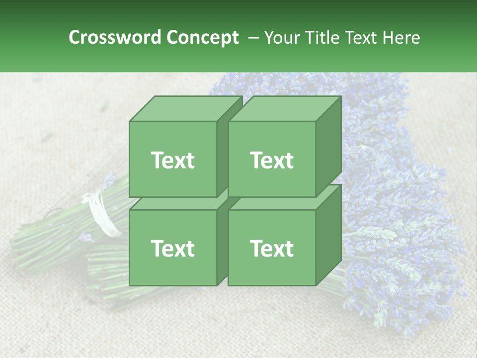 A Bunch Of Lavender Flowers Sitting On Top Of A Table PowerPoint Template