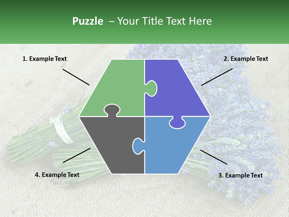 A Bunch Of Lavender Flowers Sitting On Top Of A Table PowerPoint Template