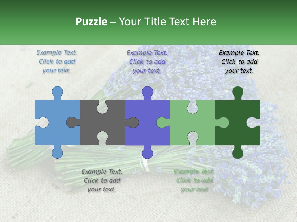 A Bunch Of Lavender Flowers Sitting On Top Of A Table PowerPoint Template