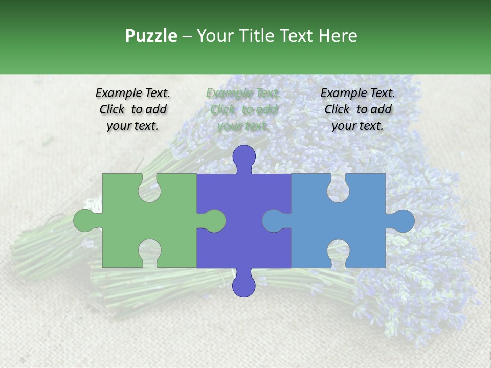 A Bunch Of Lavender Flowers Sitting On Top Of A Table PowerPoint Template