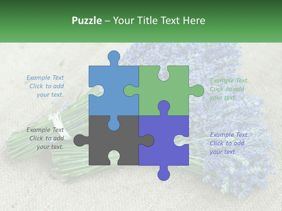 A Bunch Of Lavender Flowers Sitting On Top Of A Table PowerPoint Template