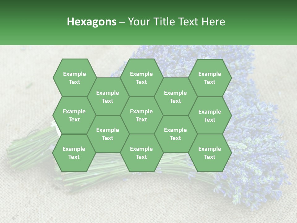 A Bunch Of Lavender Flowers Sitting On Top Of A Table PowerPoint Template