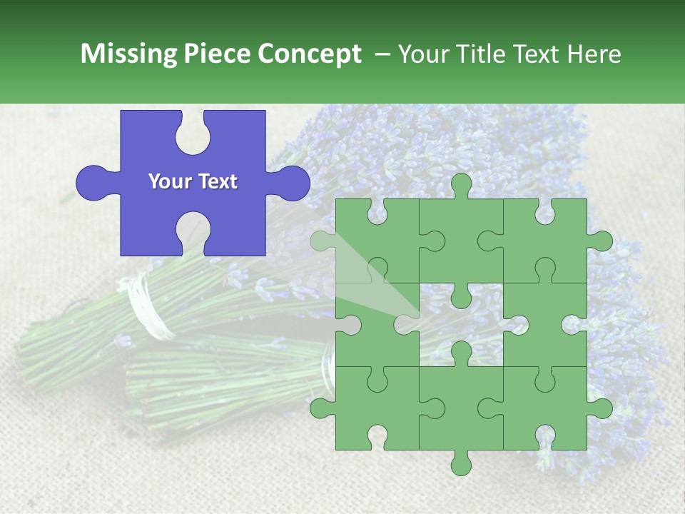 A Bunch Of Lavender Flowers Sitting On Top Of A Table PowerPoint Template