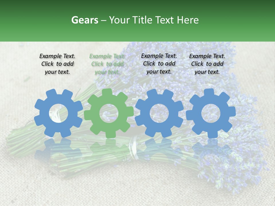 A Bunch Of Lavender Flowers Sitting On Top Of A Table PowerPoint Template