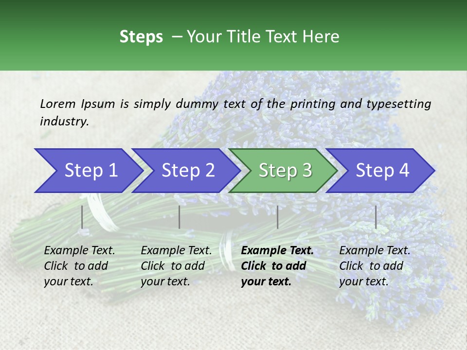 A Bunch Of Lavender Flowers Sitting On Top Of A Table PowerPoint Template