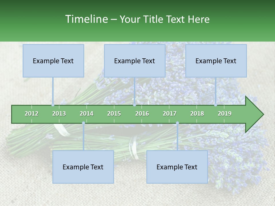 A Bunch Of Lavender Flowers Sitting On Top Of A Table PowerPoint Template