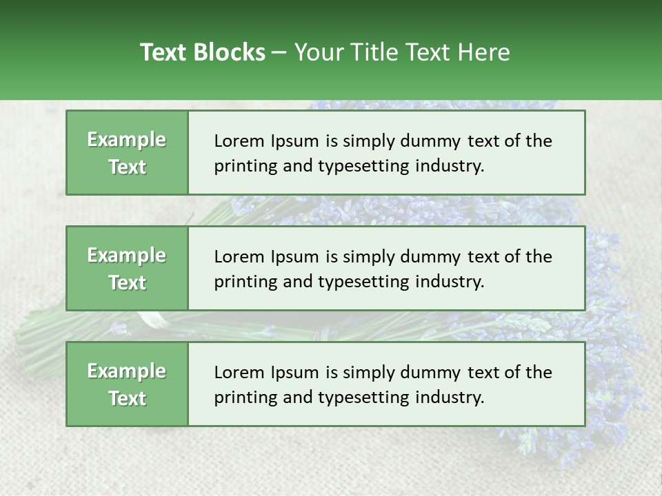 A Bunch Of Lavender Flowers Sitting On Top Of A Table PowerPoint Template