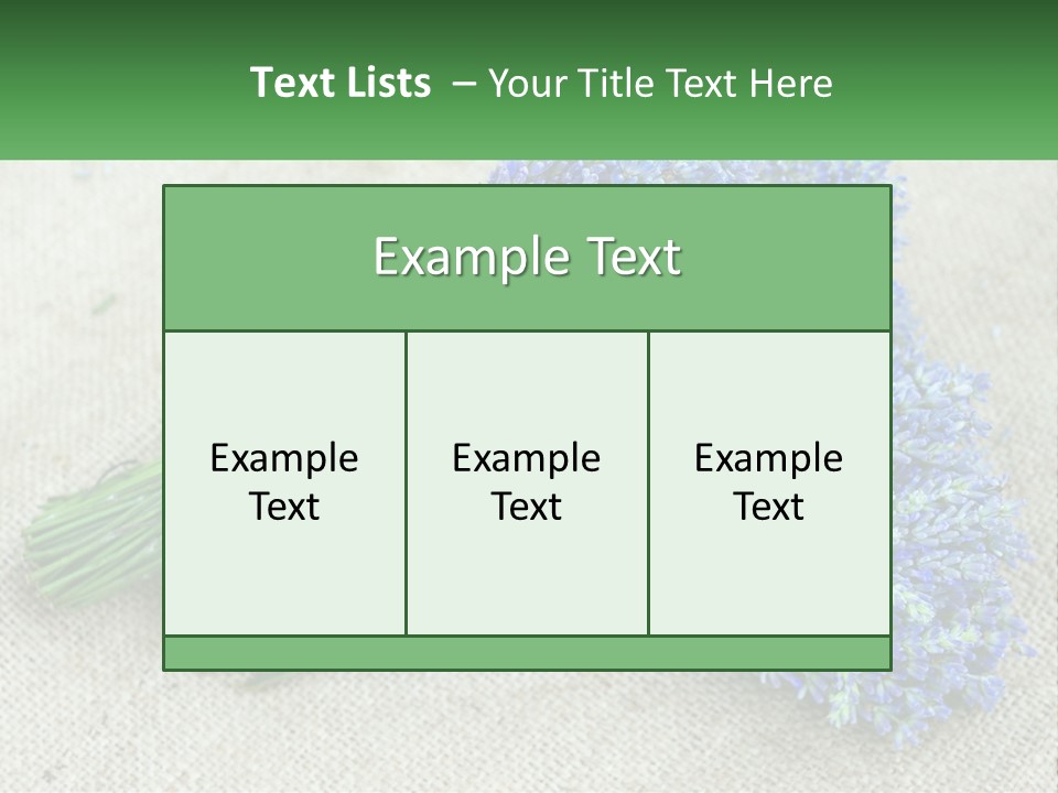 A Bunch Of Lavender Flowers Sitting On Top Of A Table PowerPoint Template