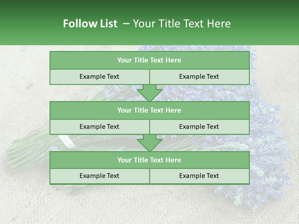 A Bunch Of Lavender Flowers Sitting On Top Of A Table PowerPoint Template