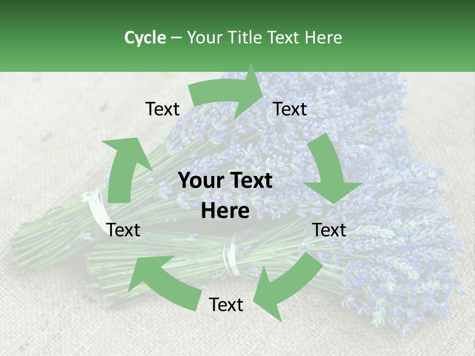 A Bunch Of Lavender Flowers Sitting On Top Of A Table PowerPoint Template