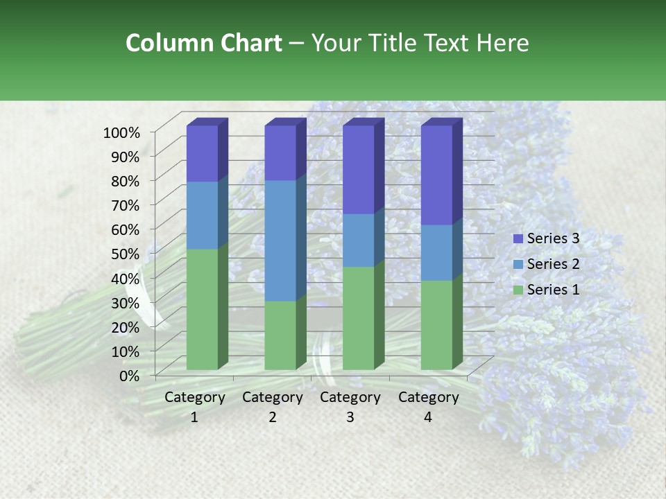 A Bunch Of Lavender Flowers Sitting On Top Of A Table PowerPoint Template