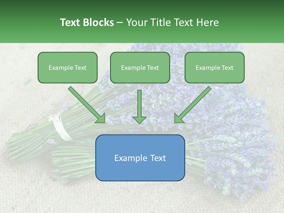 A Bunch Of Lavender Flowers Sitting On Top Of A Table PowerPoint Template