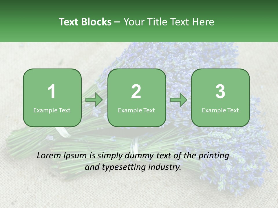A Bunch Of Lavender Flowers Sitting On Top Of A Table PowerPoint Template