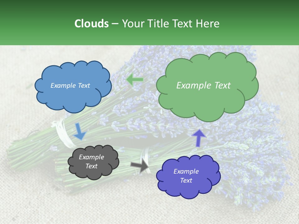 A Bunch Of Lavender Flowers Sitting On Top Of A Table PowerPoint Template