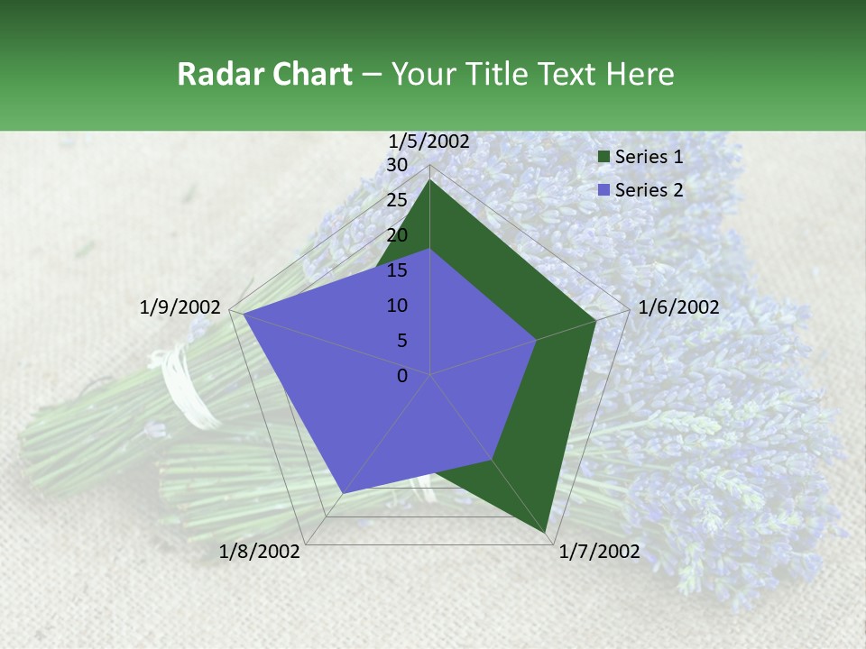 A Bunch Of Lavender Flowers Sitting On Top Of A Table PowerPoint Template