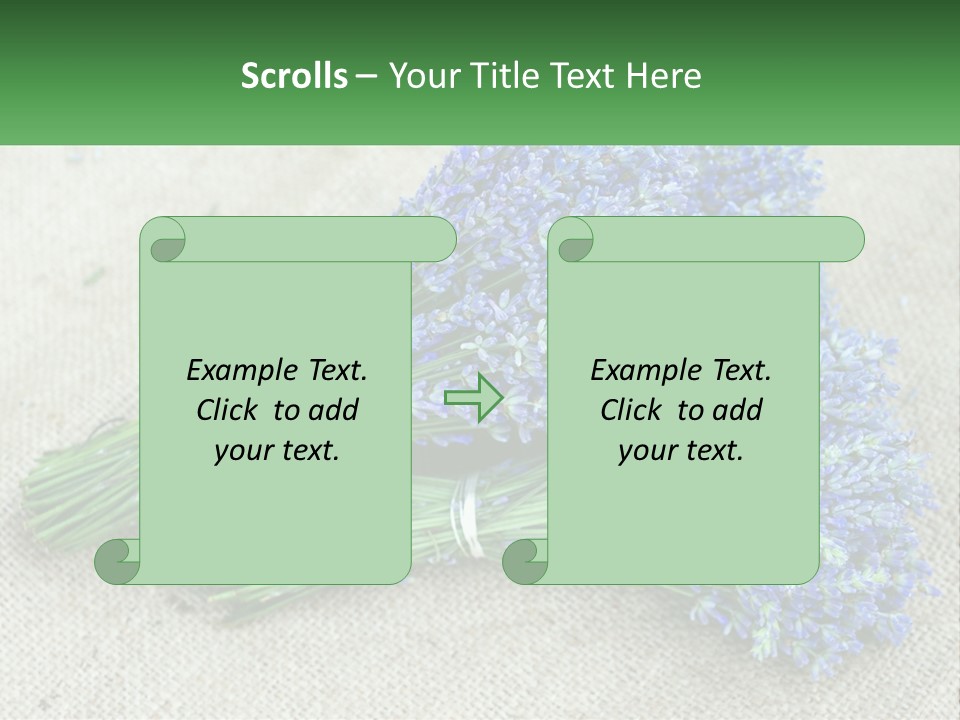 A Bunch Of Lavender Flowers Sitting On Top Of A Table PowerPoint Template