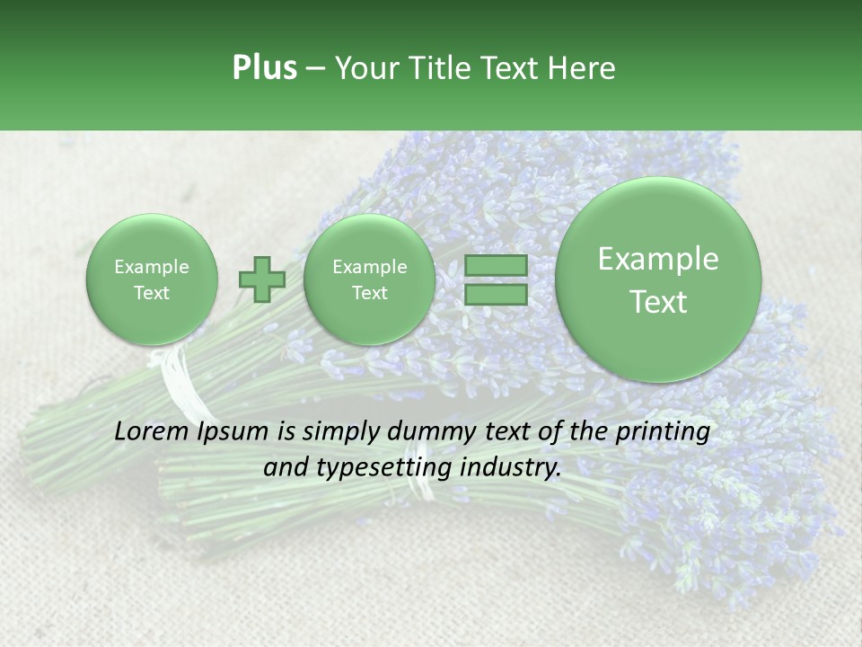 A Bunch Of Lavender Flowers Sitting On Top Of A Table PowerPoint Template