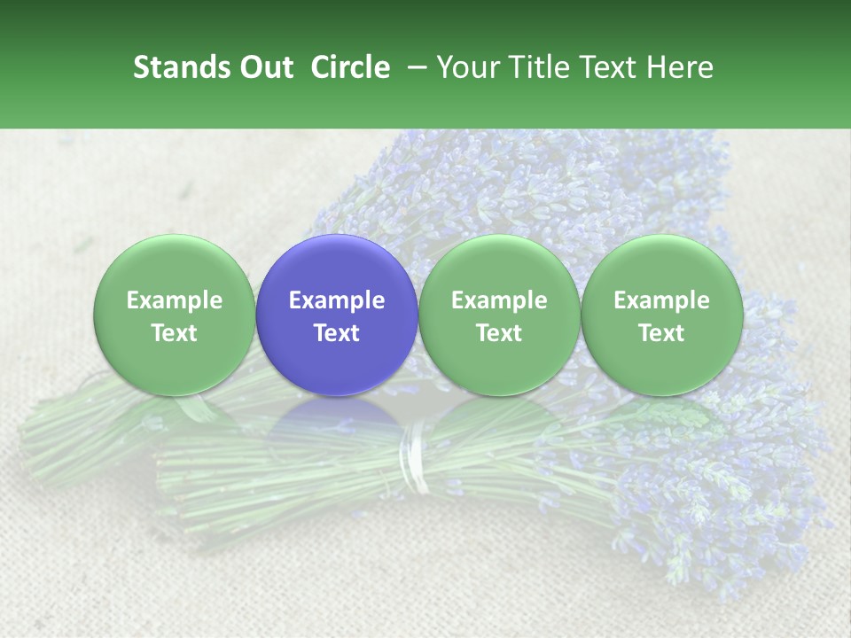 A Bunch Of Lavender Flowers Sitting On Top Of A Table PowerPoint Template