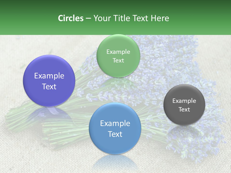 A Bunch Of Lavender Flowers Sitting On Top Of A Table PowerPoint Template