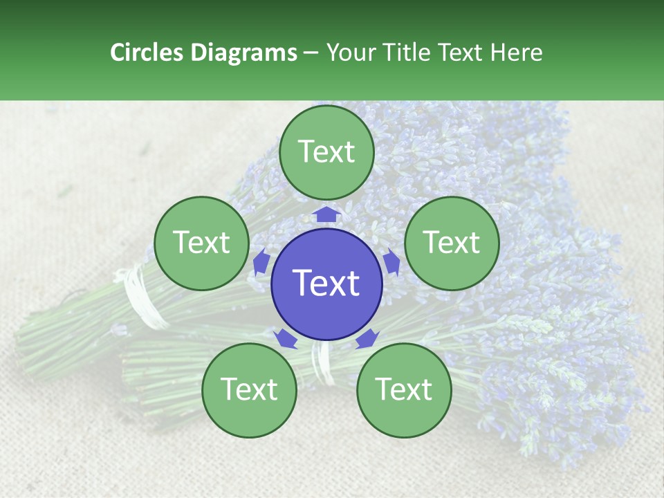 A Bunch Of Lavender Flowers Sitting On Top Of A Table PowerPoint Template