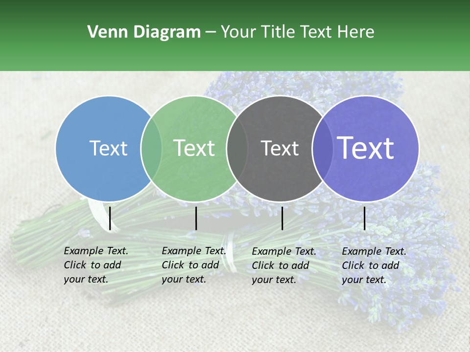 A Bunch Of Lavender Flowers Sitting On Top Of A Table PowerPoint Template
