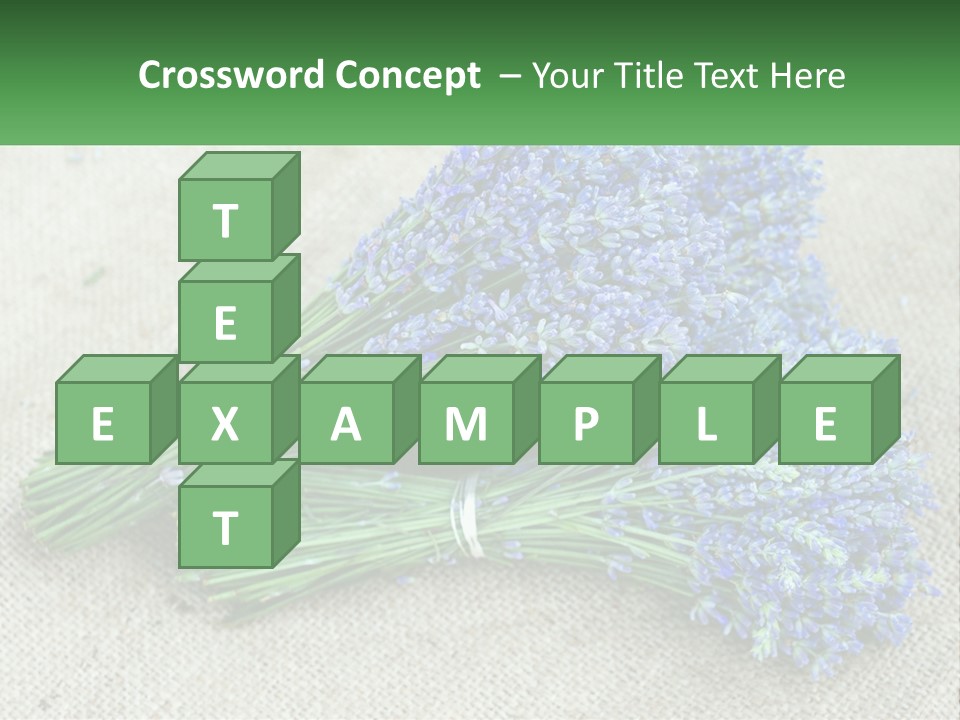 A Bunch Of Lavender Flowers Sitting On Top Of A Table PowerPoint Template