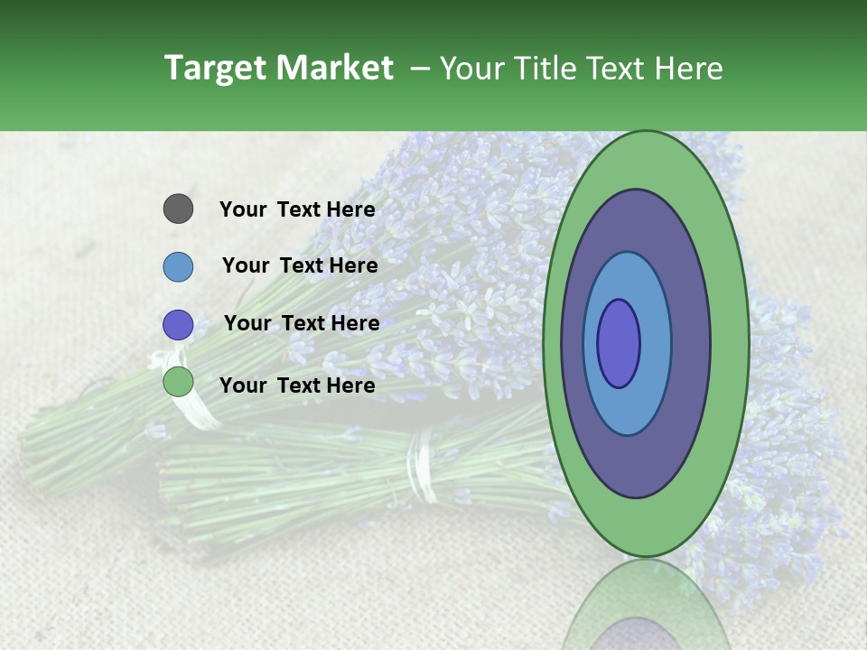 A Bunch Of Lavender Flowers Sitting On Top Of A Table PowerPoint Template