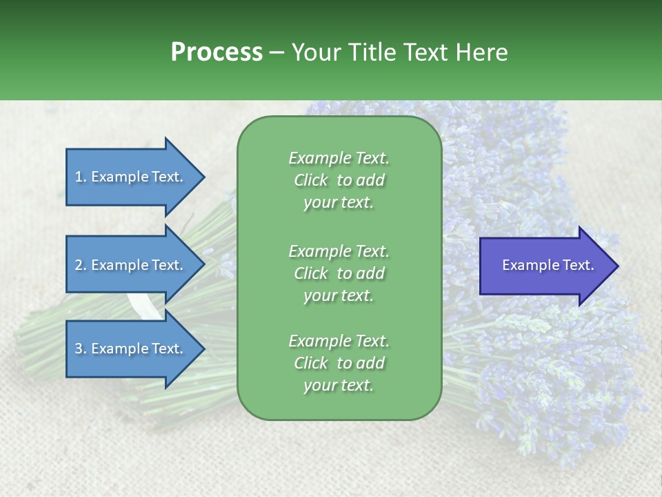 A Bunch Of Lavender Flowers Sitting On Top Of A Table PowerPoint Template