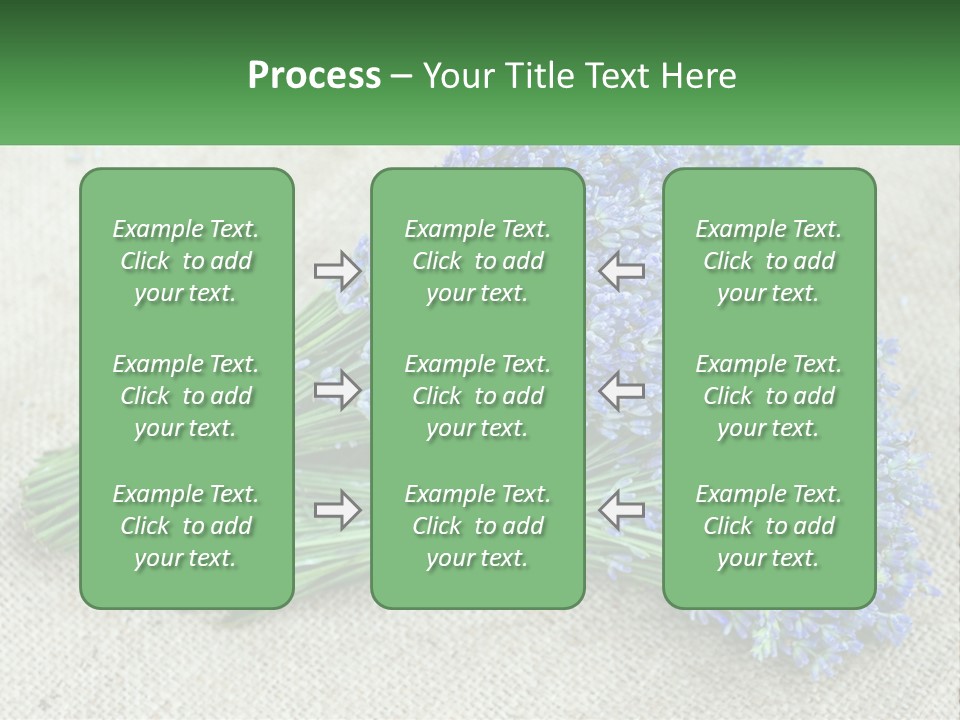 A Bunch Of Lavender Flowers Sitting On Top Of A Table PowerPoint Template