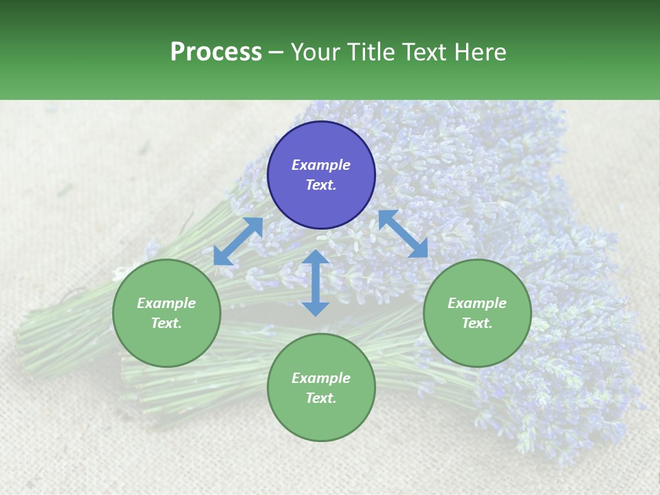 A Bunch Of Lavender Flowers Sitting On Top Of A Table PowerPoint Template