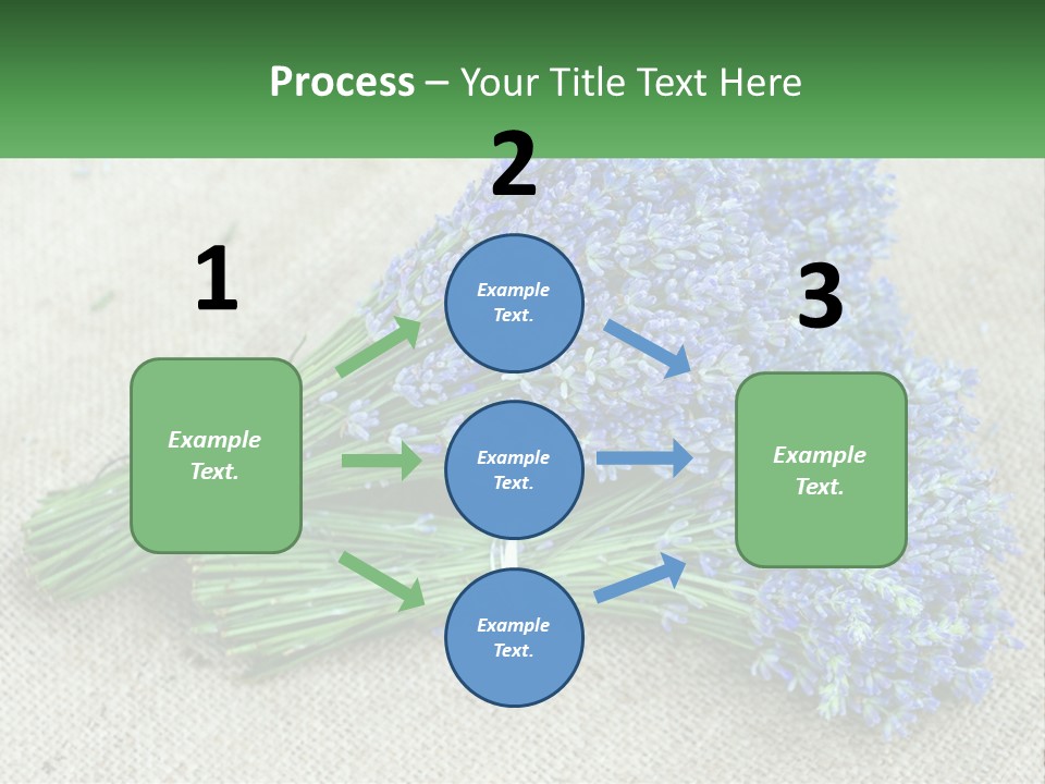 A Bunch Of Lavender Flowers Sitting On Top Of A Table PowerPoint Template
