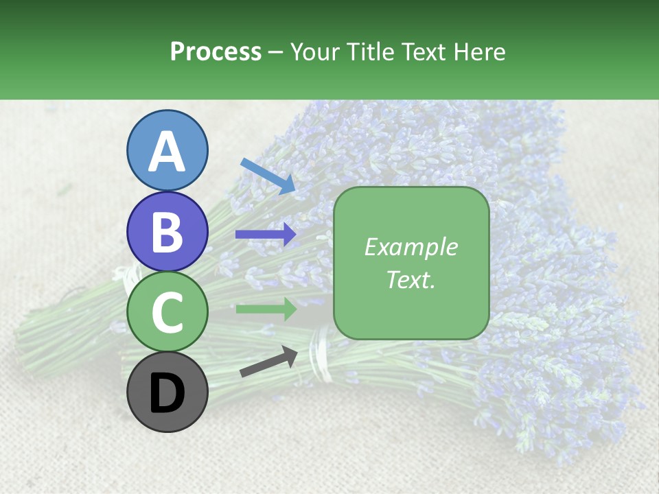 A Bunch Of Lavender Flowers Sitting On Top Of A Table PowerPoint Template