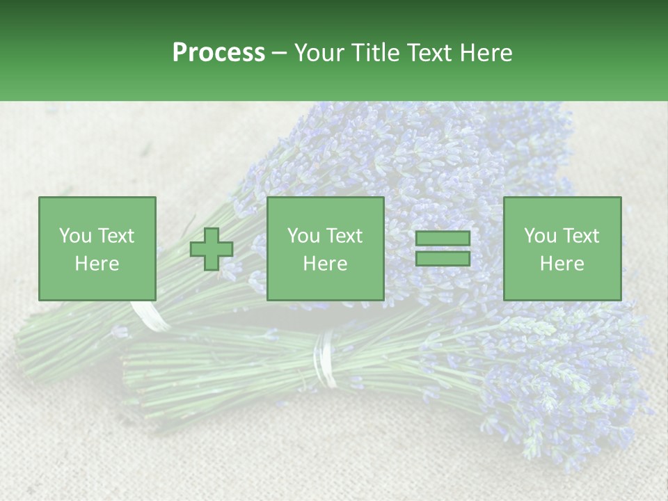 A Bunch Of Lavender Flowers Sitting On Top Of A Table PowerPoint Template