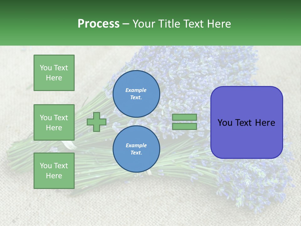 A Bunch Of Lavender Flowers Sitting On Top Of A Table PowerPoint Template