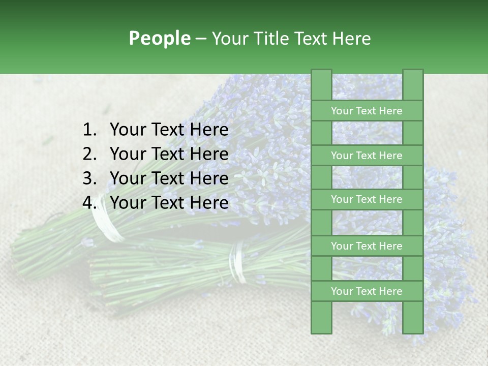 A Bunch Of Lavender Flowers Sitting On Top Of A Table PowerPoint Template