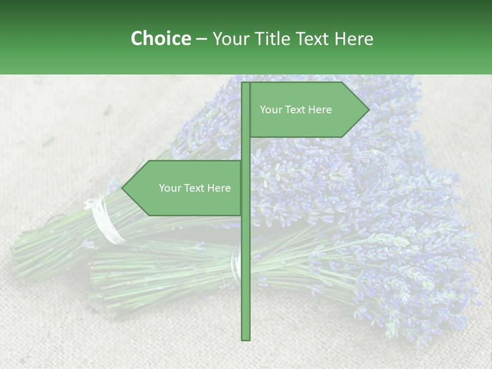 A Bunch Of Lavender Flowers Sitting On Top Of A Table PowerPoint Template