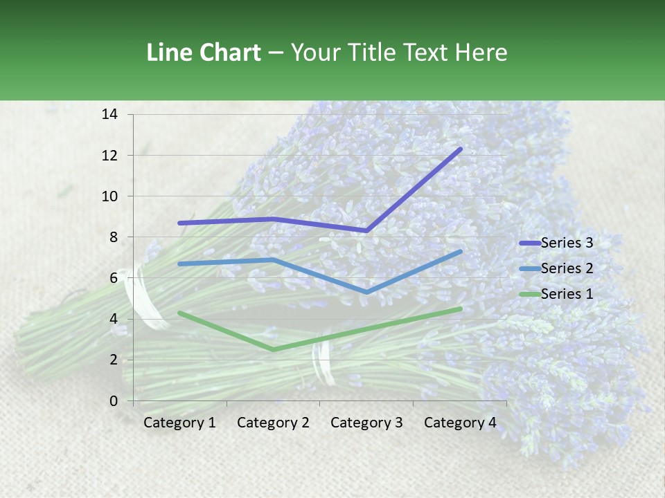 A Bunch Of Lavender Flowers Sitting On Top Of A Table PowerPoint Template