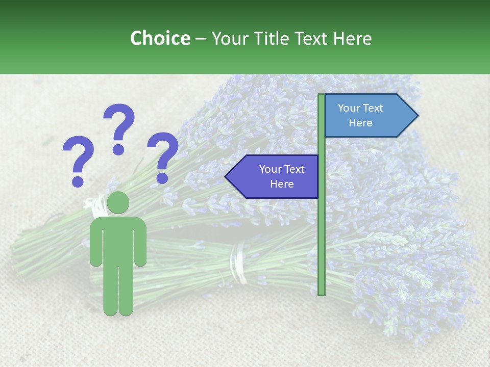 A Bunch Of Lavender Flowers Sitting On Top Of A Table PowerPoint Template