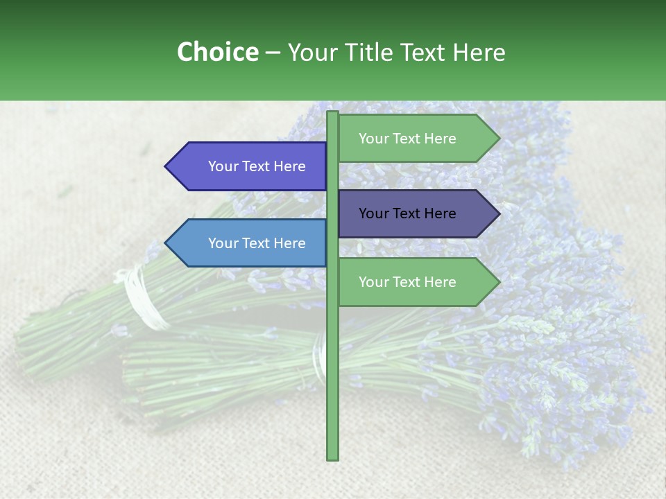 A Bunch Of Lavender Flowers Sitting On Top Of A Table PowerPoint Template