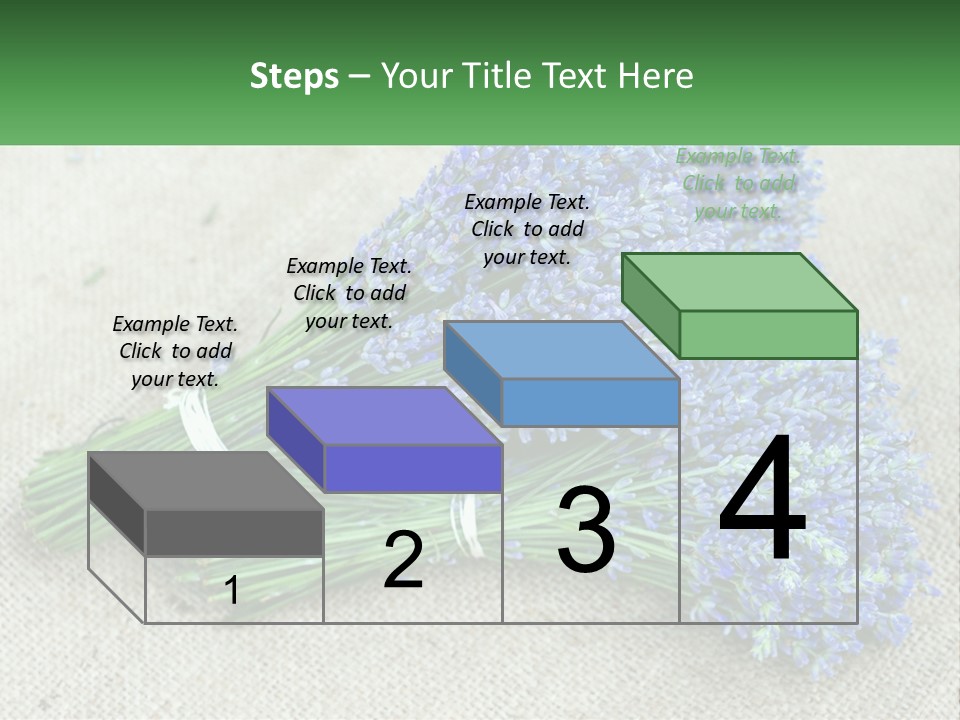 A Bunch Of Lavender Flowers Sitting On Top Of A Table PowerPoint Template