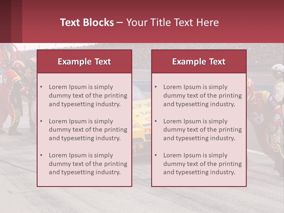 A Group Of People Standing Around A Race Car PowerPoint Template