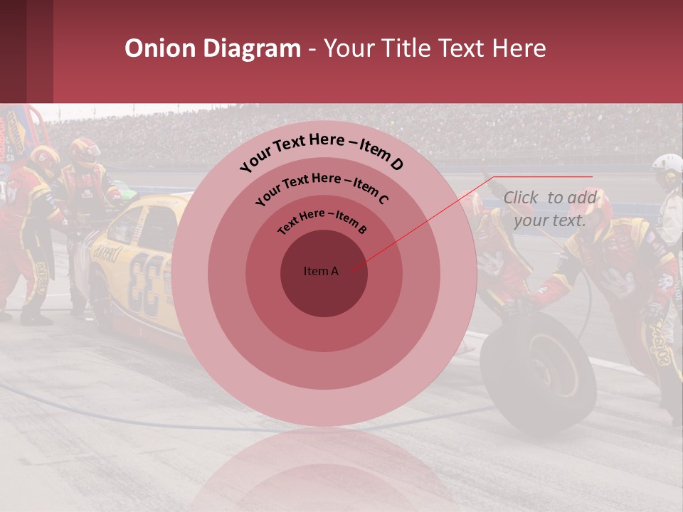 A Group Of People Standing Around A Race Car PowerPoint Template