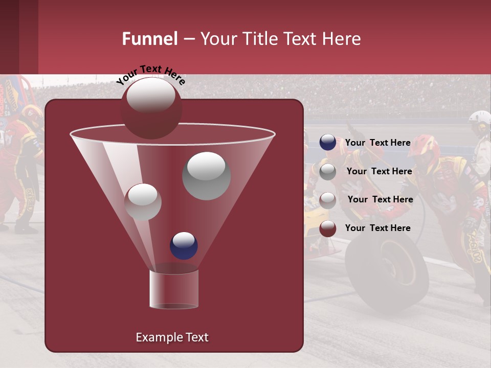 A Group Of People Standing Around A Race Car PowerPoint Template