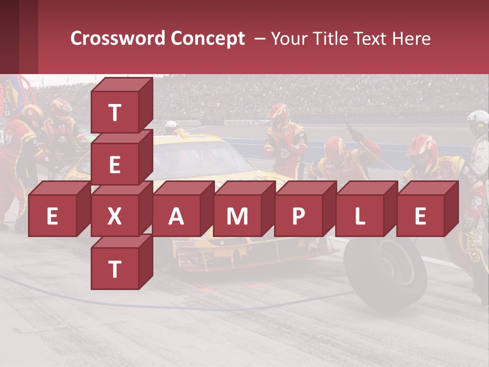 A Group Of People Standing Around A Race Car PowerPoint Template