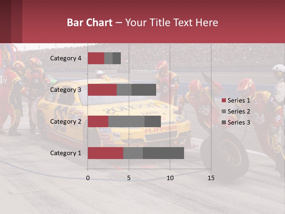 A Group Of People Standing Around A Race Car PowerPoint Template